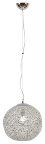 Lampadario Neoclassico Astra trasparente paralume cromo E27 Ø35cm LUCE AMBIENTE DESIGN