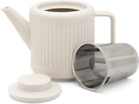 Teiera bianca in porcellana con filtro 1,2 l Skagen – Bredemeijer