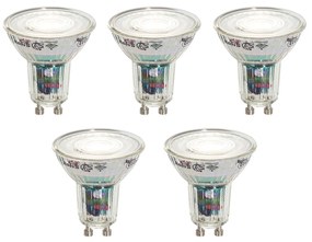 Set di 5 lampadine LED Smart GU10 50mm trasparenti 4,8W 400 lm 1800-6500K
