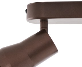 Faretto da soffitto rotondo bronzo scuro GU10 50mm 3 luci - Stanley