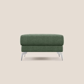 Star Pouf con piedini alti in tessuto impermeabile morbido intreccio T06 verde
