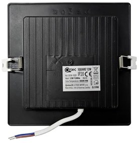 Lampada LED da incasso SQUARE LED/12W/230V 4000K 17x17 cm nero