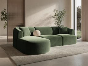 Divano angolare Campi 4 posti in velluto – L256x156 cm