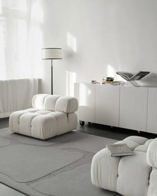 Tappeto in lana grigio 200x300 cm Morphic Organica - Agnella