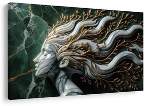Quadro su tela – Dea della foresta con rami tra i capelli