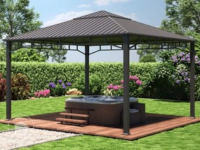 TOOLPORT Gazebo da giardino Hardtop Sunset Superior, 4x4 m - (301353)