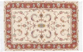 Tabriz Tappeto 110x160 Rosa (Iran) Annodato A Mano