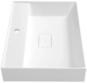Sapho - Lavabo da appoggio GODIVA 58x44 cm marmo/bianco