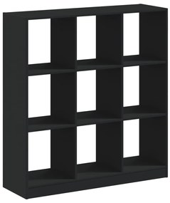 Libreria nera 102x32x108 cm in legno multistrato