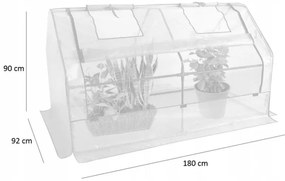 Pratico polytunnel da giardino con dimensioni 180 x 92 x 90 cm