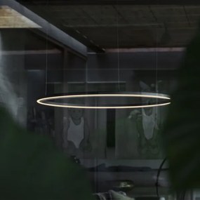 Ideal Lux - Lampadario LED a sospensione con filo ORACLE SLIM LED/89W/230V 4000K diametro 150 cm nero