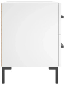 Comodino Bianco 40x35x47,5 cm in Legno Multistrato