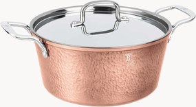 Pentola con rivestimento antiaderente e coperchio Hammered Copper