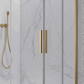Cabina doccia 90x90cm angolare porte scorrevoli finitura oro| KLA1000R - KAMALU