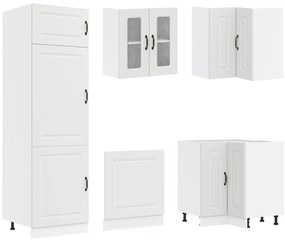 Armadio da cucina  ""kalmar"" con doppi lavelli in legno ingegnerizzato bianco