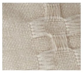 Biancheria da letto singola in cotone beige 135x200 cm Waffle Circle - Bianca