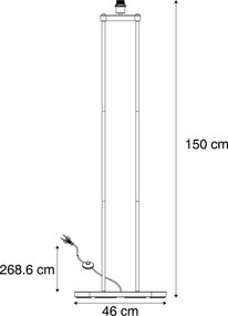 Lampada da terra moderna beige - Thijmen