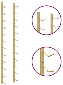 Portavini da parete per 12 bottiglie oro in ferro