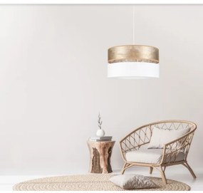 Lampadario su filo LIMA 1xE27/60W/230V bianco/dorato