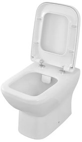 Sanitari filomuro senza brida Rimless scarico universale e copriwc Square