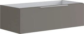 Mobile da bagno sospeso sotto lavabo L 99.5 x H 30 x P 45.5 cm grigio opaco, 1 cassetto Brera