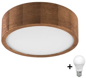 Brilagi - Lampada LED da soffitto CARVALHO 1xE27/60W/230V quercia ciliegio ø27 c