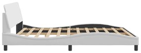 Giroletto con testiera bianco 180x200 cm in similpelle