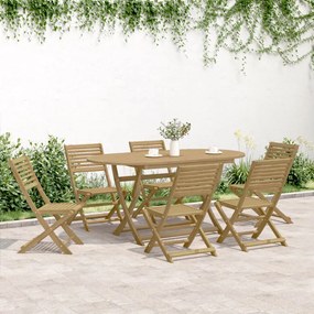 Sedie giardino pieghevoli 6 pz 48,5x61,5x87 cm massello acacia