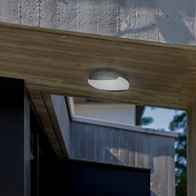 Applique LED moderno da esterno Sweep grigio IP54, luce bianco caldo 1600 lumen, LUTEC