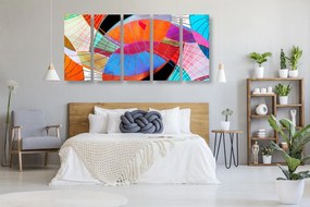 Quadri 5 pezzi – Astrazione variopinta
