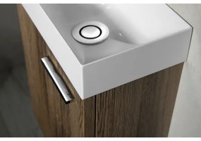 Sapho - Lavabo sospeso PICCOLINO 31x17 cm sinistro/in marmo colato/bianco