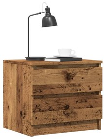 Comodini 2 Pz Legno Antico 50x40x43.5 Cm İn Legno Multistrato /