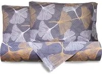 Parure copripiumino matrimoniale foglie ginkgo oro SmartDecoHome