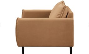 Divano marrone con rivestimento in velluto 138 cm Juli – Ropez