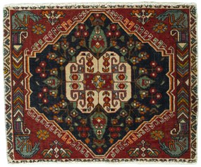 Shiraz Tappeto 50 x 70 Rosso (Iran) Annodato A Mano