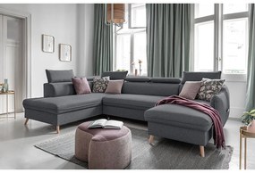 Divano letto angolare grigio scuro (angolo sinistro) Sweet Harmony - Miuform