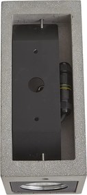 Lampada da parete da esterno moderna grigia a 2 luci IP44 - Pompei