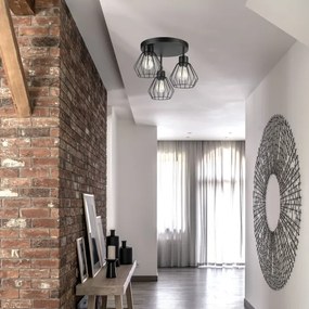 Lampadario a plafone AUDREY 3xE27/60W/230V nero