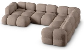 Divano angolare marrone (con penisola a destra/a U) Loretto – Cosmopolitan Design