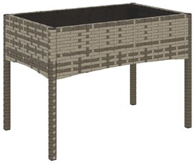 Set divani da giardino 4 pz con cuscini in polyrattan grigio