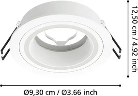 Eglo 900816 - Lampada da incasso CAROSSO 1xGU10/35W/230V bianco