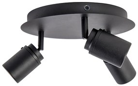 Faretto da bagno moderno nero 3 luci IP44 - Ducha