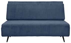 Divano letto in velluto a coste blu 140 cm Mallory - Støraa
