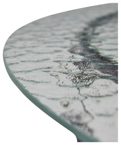 Tavolino rotondo nero con piano in vetro ø 80 cm Orbit - Hübsch