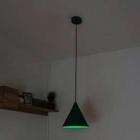 Lampada a sospensione ETNA II con cavo 1xE27/15W/230V Ø 25 cm verde