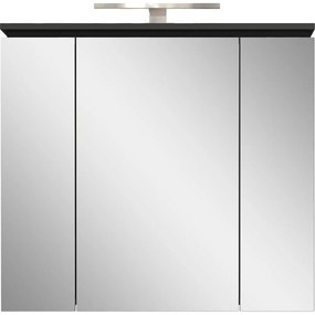 Mobile bagno antracite con specchio e illuminazione 76x74 cm Modesto - Germania