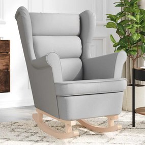 Sedia A Dondolo Nuvola Grigia 74x90x102 Cm İn Tessuto /