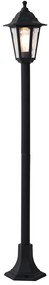Lampione da esterno classico nero 122 cm IP44 - New Haven martellato