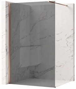Parete doccia Rea Flexi Grey / Brush Copper 140