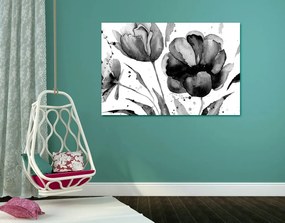 Stampa su tela – Tulipani stupendi in bianco e nero in versione interessante